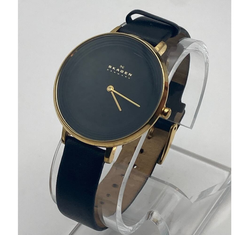 Skagen Minimalist Watch 36mm - New Battery WR 30m Adjustable Leather All Steel